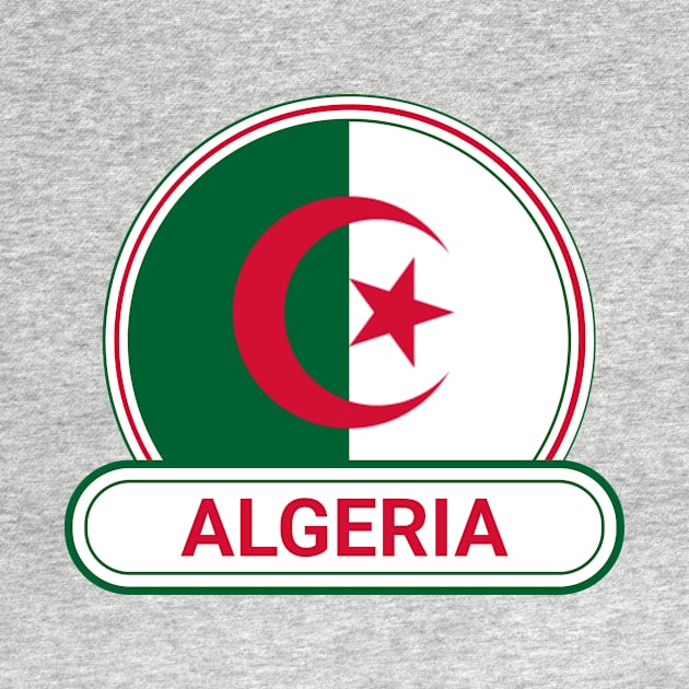 Algeria Country Badge - Algeria Flag by Yesteeyear